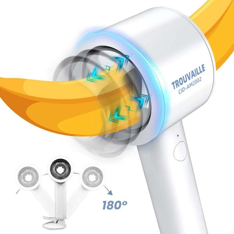 Masturbator na may pagsipsip, istilong blow-dryer (may stand)