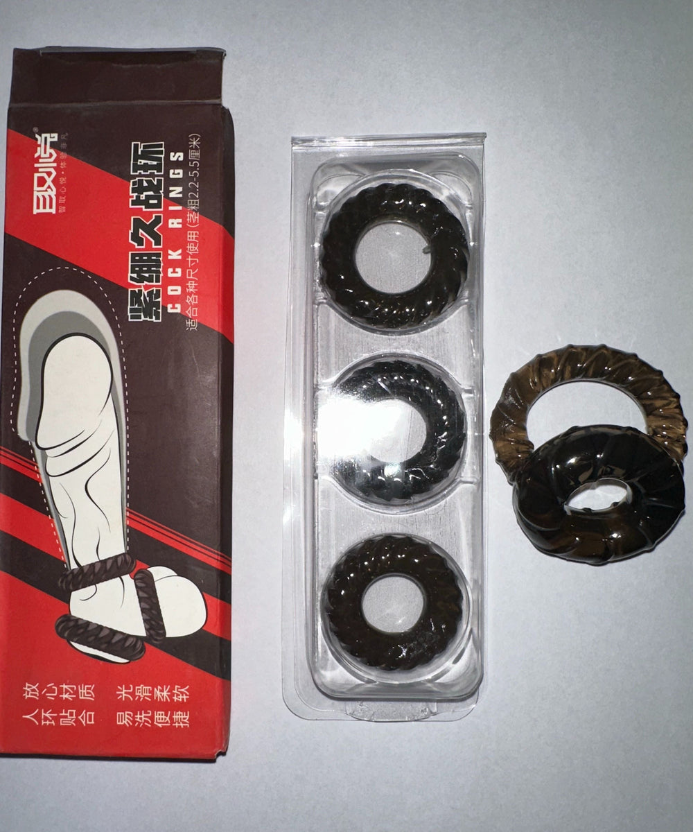 3-Size Stretchy Men’s Intimate Ring Set