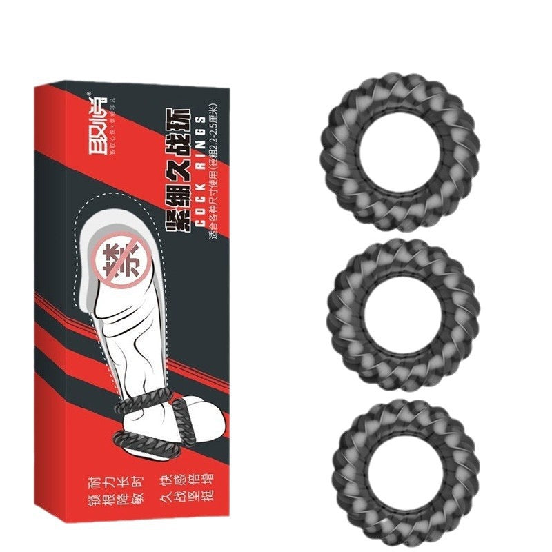3-Size Stretchy Men’s Intimate Ring Set