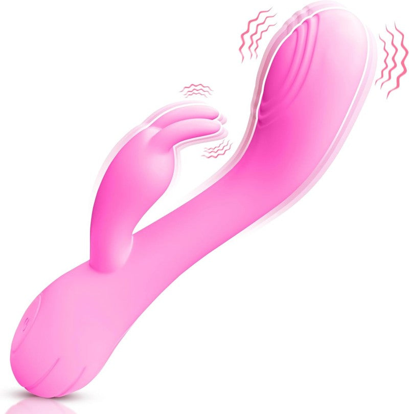 Dual-ended heated vibrating wand in soft pink