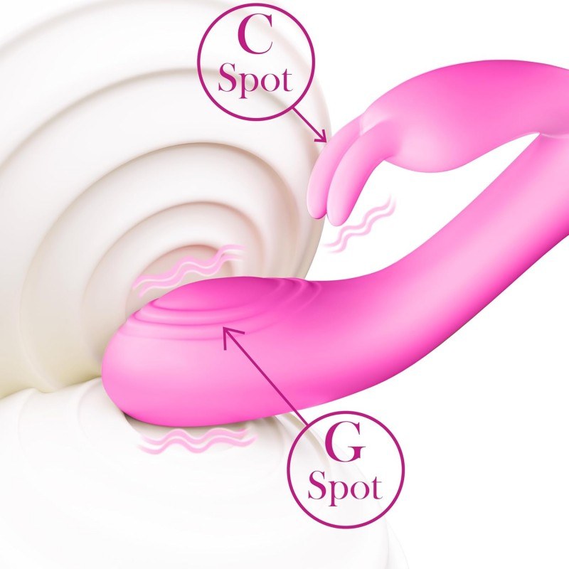 Dual-ended heated vibrating wand in soft pink