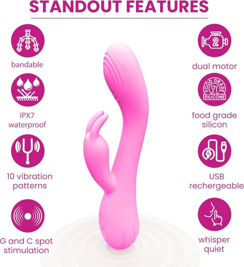 Dual-ended heated vibrating wand in soft pink