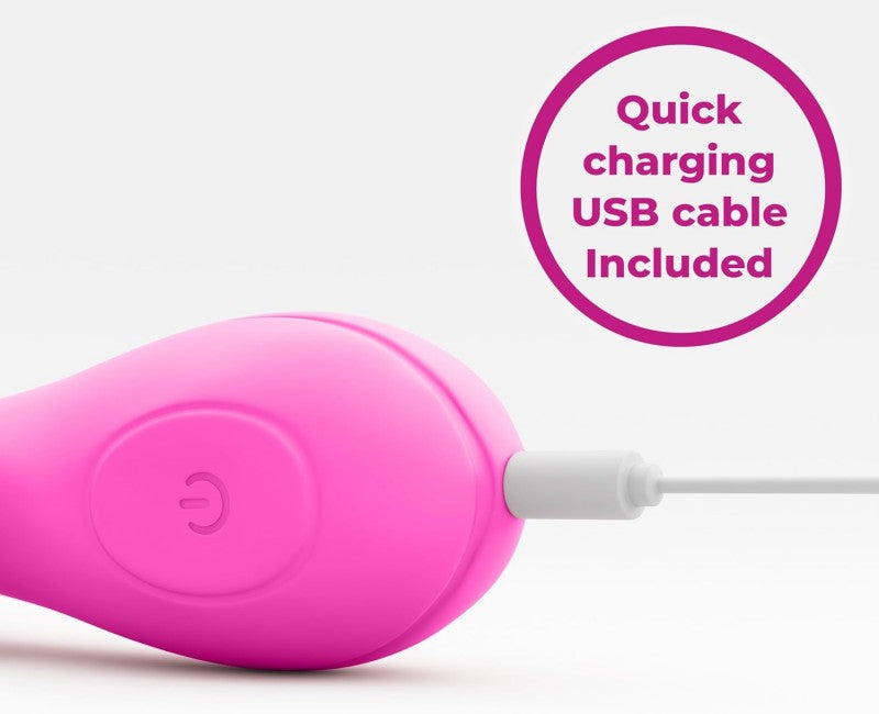 Dual-ended heated vibrating wand in soft pink