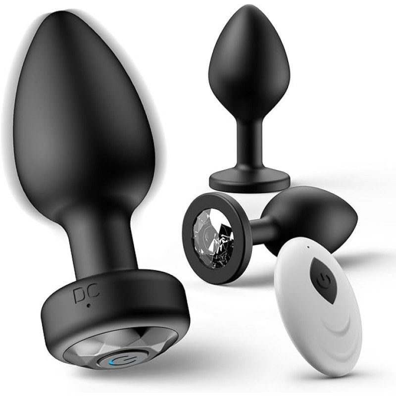 Wireless electric diamond-style anal plug