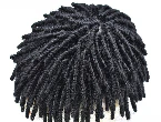 Afro Curl Toupee For Black Men Crochet Braid African American Afro Wavy Men Toupee Hairpieces Full Poly Thin Skin Mens Hair System