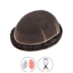 Full French lace medium density+Free portable wig stand