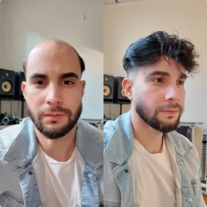 Long last Skin 0.12mm Thin Skin Natural Human Hair Wigs for Men+Free portable wig stand photo review