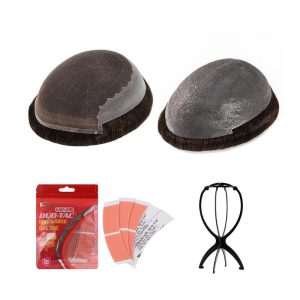 0.06mm Thin skin + Q6 French Lace Front Top/Thin skin Back